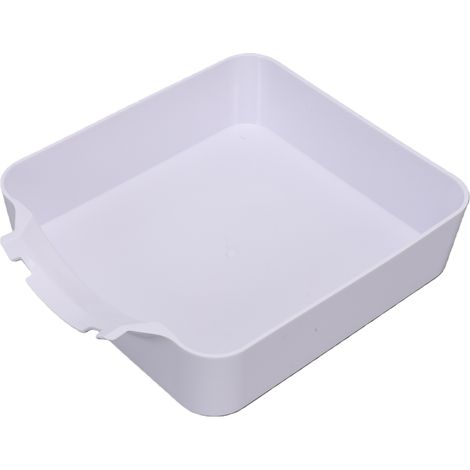 Bac de récupération d'eau universel étanche pour lave-linge à chargement frontal, idéal pour les sous-sols, appartements et buanderies (blanc). (1/5)