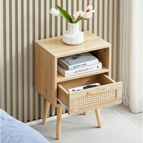 meuble rangement salon chambre tiroir bois naturel OKMYHOME (1/5)