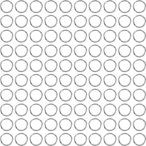 100 Pièces Bagues en Acier Inoxydable 304, Anneaux Robuste pour Équipement Industriel et Accessoires Bagages (1/5)
