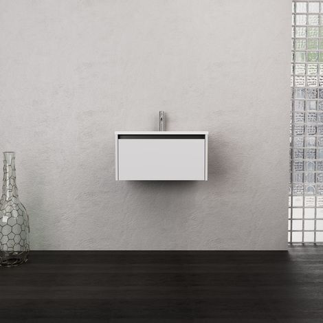 Inda - Mobile bagno L.60 con lavabo opaco / Bianco lucido 1