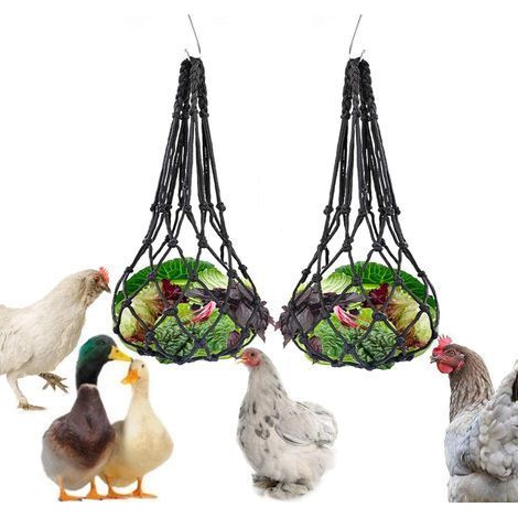 2 pcs de filet de légumes et de viande mangeoire à oiseaux suspendue- (1/5)