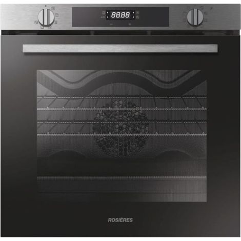 Rosieres – Four encastrable pyrolyse chaleur pulsée 74L – Porte froide – Classe A – Programmateur Préco Touch – 7 modes de cuisson