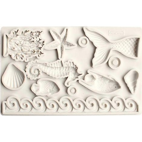 Moules en silicone pour pâtisserie, moulage chocolat et décoration gâteaux - Série Marine (1/4)
