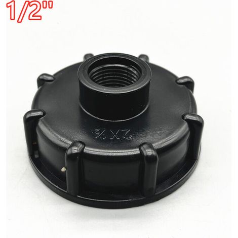 Adaptateur IBC Bouchon s60x6 pour cuve 1000 litres, 1/2 Pouce(version convexe externe 4 points (1/2") épaissie) (1/2)