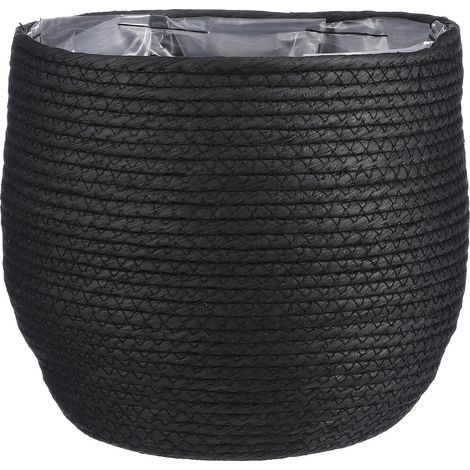 Mica Decorations pot de fleurs Noir H24xl26xL26cm (1/4)