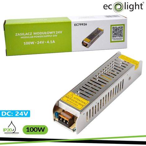 ALIMENTATORE 24V 100W 4.1A IP20 188X46X35 (1/3)