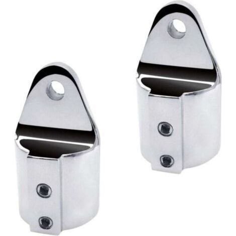 2 PCS Bimini Top Tube Caps, 316 Stainless Steel Mounting Eyelet, 7/8" Inner Diameter (1/4)