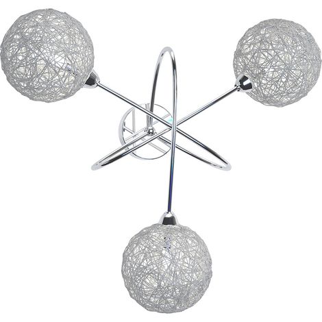 Applique Contemporaneo Willow Metallo Cromo Diffusore Alluminio 3 Luci G9 (1/4)