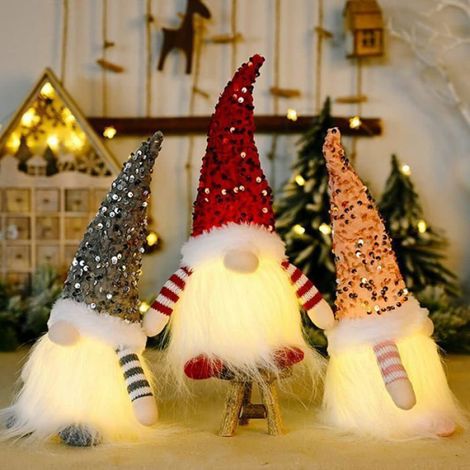 Décoration de Noël - - Poupée Rudolph - Lumineuse - 30 cm - Mixte (1/5)