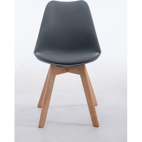 Sedia Borneo in similpelle grigio natura (1/3)