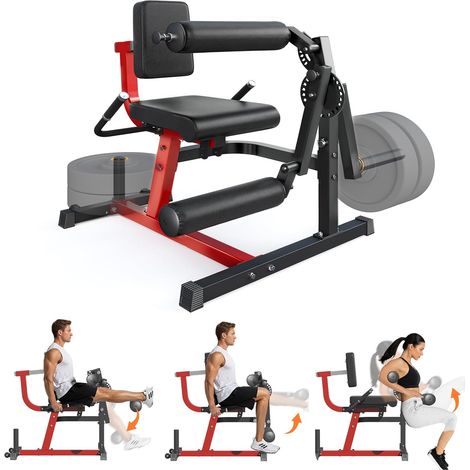 YODOLLA Leg Extender and Curl Device, Leg Curls with Leg Curler, Robust Adjustable Leg Rotation Device, Heavy Duty Home Gym Equipment for Thighs (1/5)