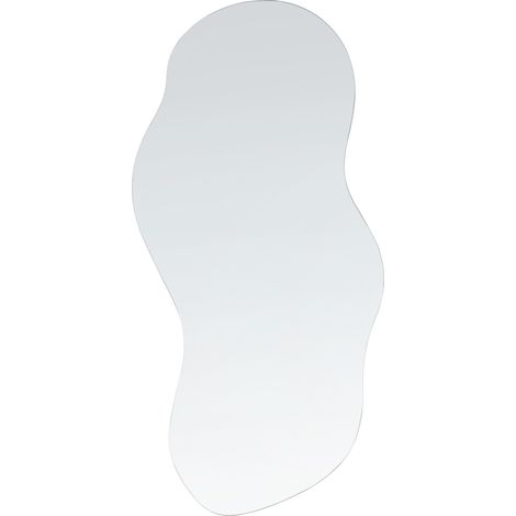 Espejo de pared de vidrio plateado 33 x 80 cm sin marco ovalado accesorio Auxerre (1/5)