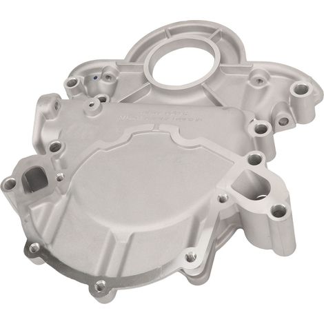 Steuerkettenabdeckung aus Aluminium (ohne elektronische Einspritzung) PCE265.1028 für SB 289 302 351 Windsor 1968 bis 1980 (1/5)