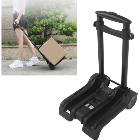 Ce chariot à bagages pliable à deux roues est un mini-chariot léger et compact qui se range facilement dans un sac à dos. Il est idéal pour les voyages, les déménagements, le camping et une utilisatio (1/5)