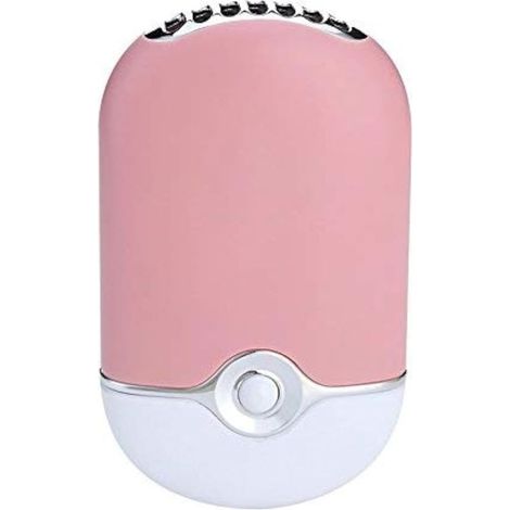 Ventilateur Climatiseur Portable avec Purification et Humidification d’Air – Silencieux, USB, Rechargeable, Idéal Voyage – Rose Clair (1/4)