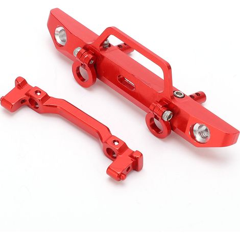 Frontstoßstangen-Set mit Halterung für AXIAL SCX24 90081 1/24 RC-Car (rote Ersatzteile)