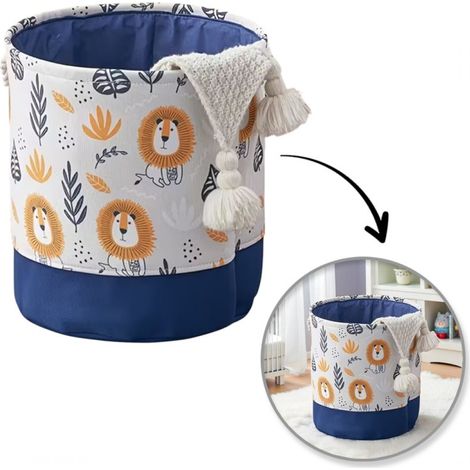 Spielzeugkorb, Wäschesack, Löwen-Organizer 40x35cm OR115