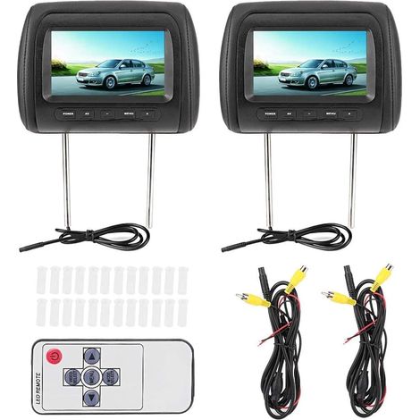 Double Lecteur DVD Portable appuie-tête de Voiture lecteurs vidéo 7 en HD LCD écran Tactile numérique Lecteur MP5 de Voiture headrest DVD Monitor (1/5)