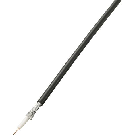 TRU COMPONENTS 1565756 Koaxialkabel Außen-Durchmesser: 5 mm RG58 75 Ω 52 dB Schwarz 10 m