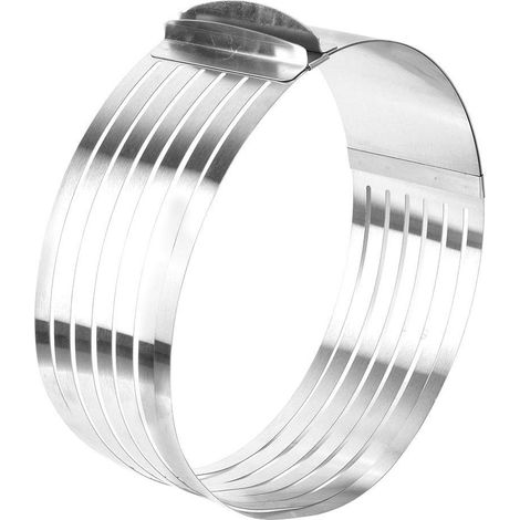 Moule anneau circulaire réglable acier inoxydable – 9-12 pouces télescopique – mousse gâteau trancheuse