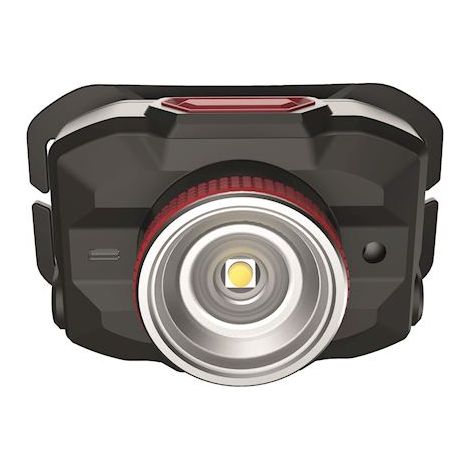 Lampe frontale rechargeable à led – Optique réglable – Flux lumineux 300 lumens – Led rouge intégrée pour travail collectif – Bizline