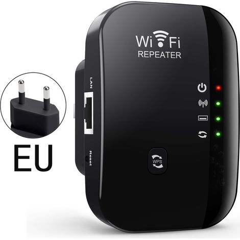 WLAN-Verstärker, Hochgeschwindigkeits-Internetsignalverstärker für mehrere Geräte (Schwarz)