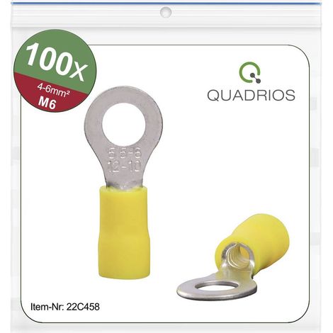 Accessori di connessione Quadrios 22c458 6.0 mm² giallo 100 pezzi (1/4)