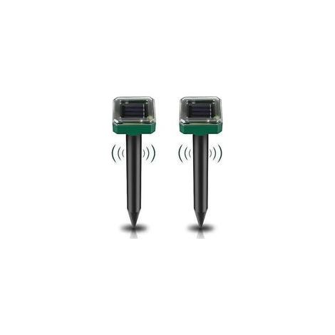 Set mit 2 solarbetriebenen Maulwurfsabwehrgeräten für Gärten, wasserdicht (IP65) und wirksam gegen Wühlmäuse, Taschenratten und Schlangen. Hochwirksames Tierabwehrmittel für Rasenflächen, Gärten und H (1/5)