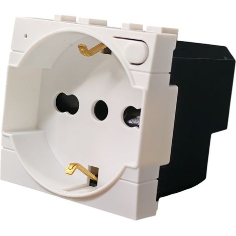 Presa WiFii Smart Bivalente Bipasso Schuko 16A Bianca Compatibile con Bticino Living Bianca (1/4)
