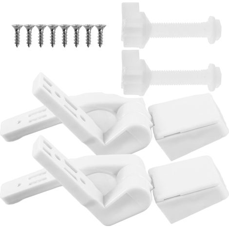 CCYKXA 2-teiliges Befestigungsset für Toilettensitze aus ABS-Kunststoff mit Schrauben und Muttern, kompatibel mit den meisten Toilettensitzen, robuste Ersatzschrauben für Reparaturen und (1/4)
