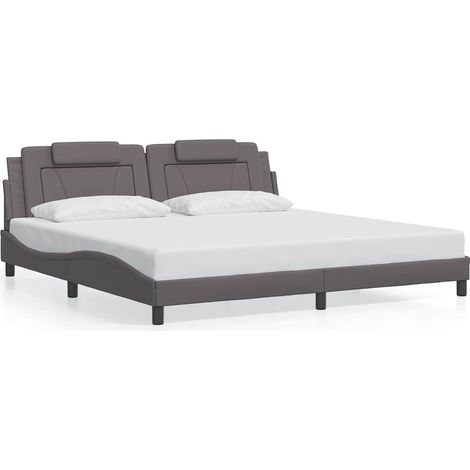 Maison Exclusive - Giroletto Viana senza Materasso Grigio 200x200 cm in Similpelle (1/5)