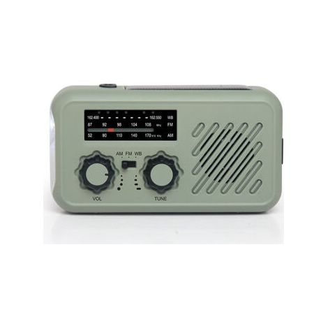 Radio Portable Urgence, FM/AM Radio de Secours avec Rechargement du Solaire Radios Dynamo à Manivelle avec Lampe de Poche Lampe Lecture LED 2000mAh Powerbank SOS Alarm Outdoor Camping (1/5)