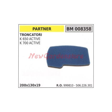 Luftfilter PARTNER für Schneidwerk K 650 K 700 ACTIVE 008358