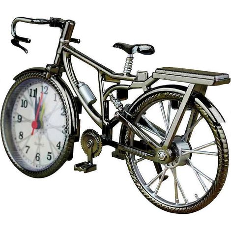 Réveil vélo rétro créatif, horloge de bureau vintage, décoration de bureau