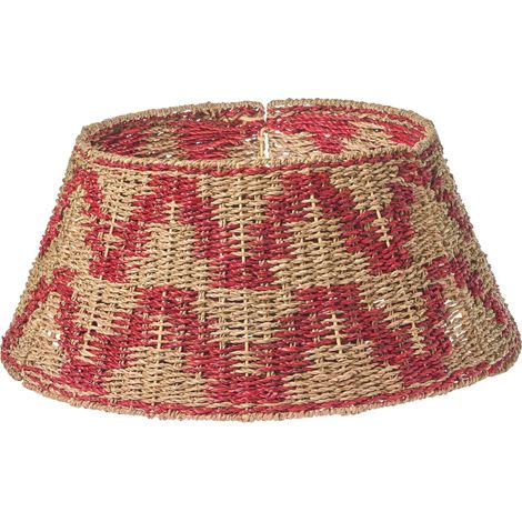Christmas Tree Collar GLACE Seagrass Red 60 cm