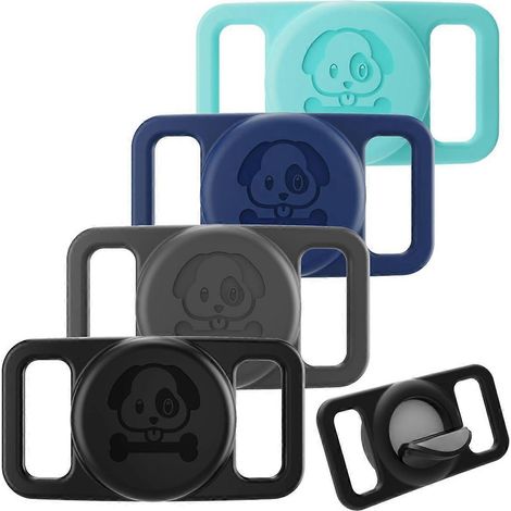 Étui de localisation en silicone pour animal de compagnie, blanc - (1/5)
