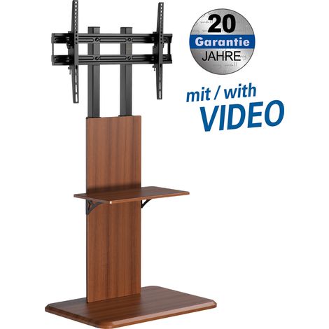 myWall HP120L - TV Stand von 37" bis 70" (94-178 cm), bis zu 40 kg, höhenverstellbar, VESA max. 600 x 400, Aussehen aus Holz, Farbe Schwarz