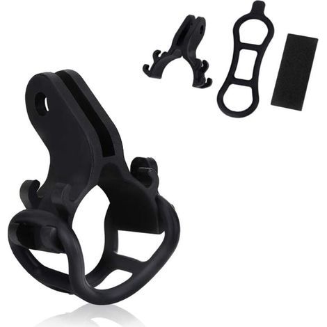 Support de lampe de poche Ulisem pour vélo, support universel et stable pour guidon de vélo, clip pour lampe de poche de diamètre inférieur à 40 mm (noir) (1/4)