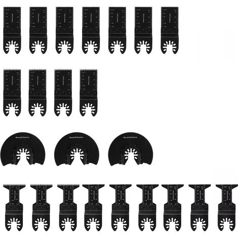 Lame De Scie Pour Multitool - 23 Pièces - Acier Carbone - Diamètres 35/45/65 Mm - Profondeur De Coupe 40 À 50 Mm - Compatible Universel (1/5)