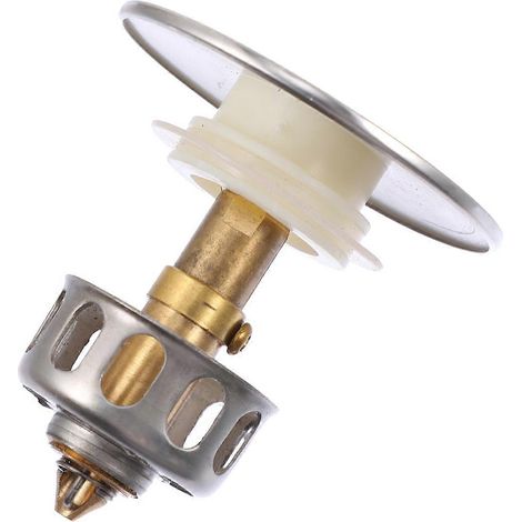 Filtre de vidange compatible avec évier, bouchon de vidange, crépine, système anti-retour, arrêt d'eau (1/5)