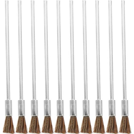 Brosse Métallique Électrique pour Perceuse en Acier Inoxydable et Crin de Cheval, 10 Pièces Tige Allongée pour Nettoyage et Décapage de Grandes Surfaces Métalliques (1/5)