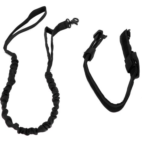 Collier et laisse pour chien réglables en nylon résistant - Accessoire sécurité grand format pour chien (1/5)