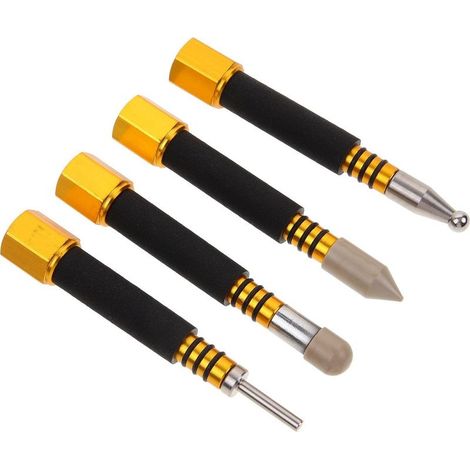 Stylo à Presser Outil de Réparation de Carrosserie 4pcs en Aluminium pour Débosselage Automobile Professionnel pour Restaurer la Carrosserie (1/5)