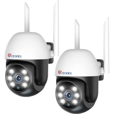 Caméra Surveillance WiFi Exterieure 1080P PTZ Caméra IP WiFi avec Suivi Auto Détection Humaine 350°90° Vision Nocturne Couleur 20M Audio Bidirectionnel IP66 Étanche (1/5)