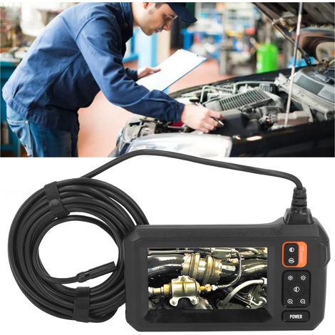 Caméra de canalisation haute définition avec écran, objectif de 8 mm, instrument de réparation et de test automobile, endoscope visuel industriel (1/5)
