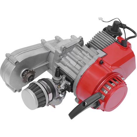 Motor de dos tiempos, 1 cilindro, potencia máxima 1,9 kW, rojo. (1/2)