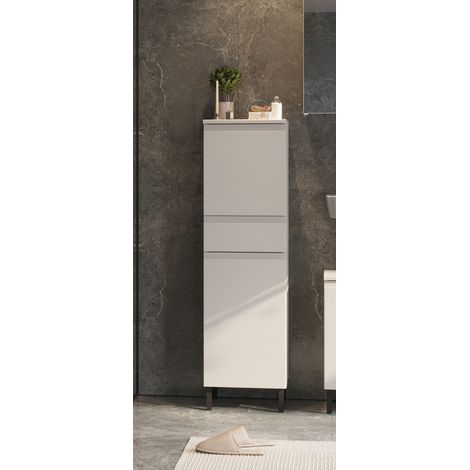 Colonne de salle de bain moderne H 120 cm gris cachemire Salsa