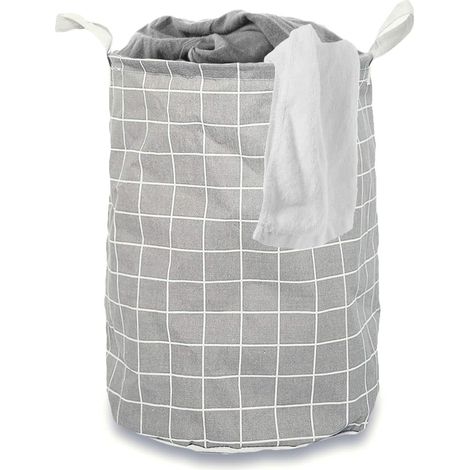 Panier À Linge - Pliable - Tissu Coton Lin - 33 X 43 Cm - Pour Chambre Salle De Bains Buanderie - 1 Pièce (1/5)