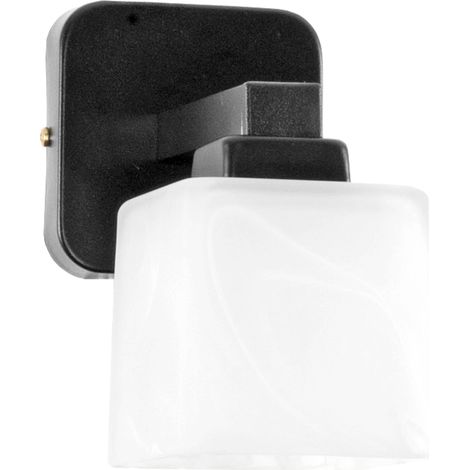Aplique de pared negro con pantalla blanca karo kofi 11-453
