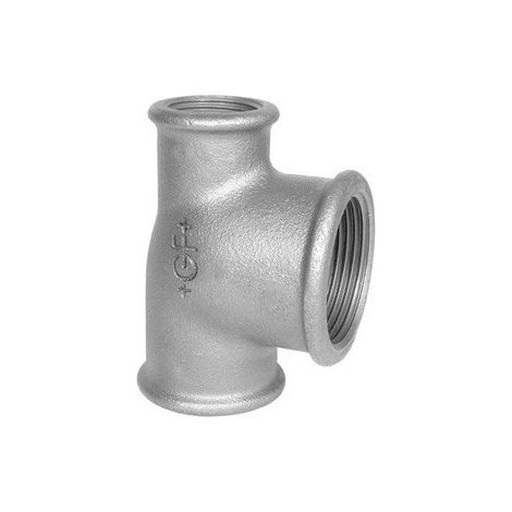 130R - Tee riduzione 1"1/4 x 1" x 1" in ghisa zincata 13005655